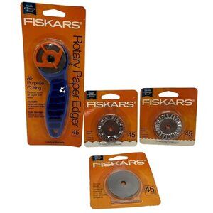 Fiskars Rotary Paper Edger 25 mm Trimmer Pinking Victorian Blade Lot New